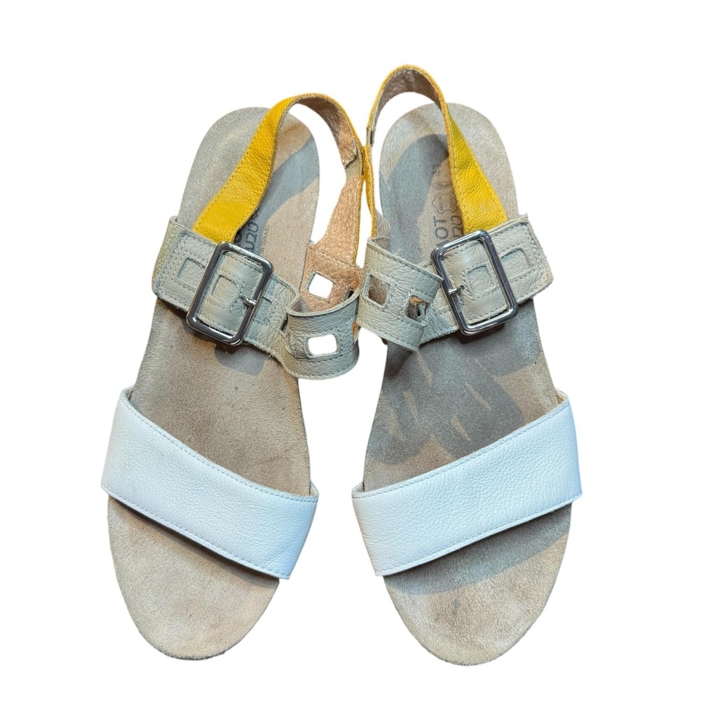 Naot Sandals Shoes Womens Size 10 Multicolor Leather Slingback Wedge Comfort